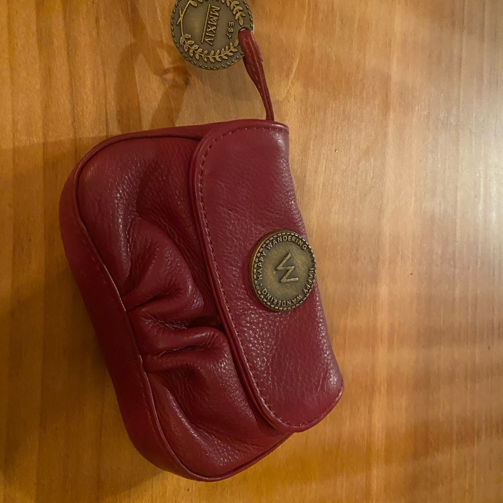 Red Leather Card Wallet - Picture 5 of 5